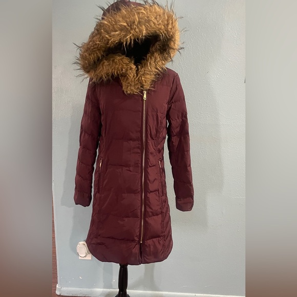 COLE HAAN   Women's Hooded Taffeta Quilted Coat - Picture 3 of 5